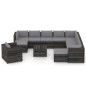 vidaXL Set Salotto Giardino con Cuscini 12 pz Legno Impregnato Grigio