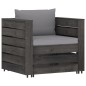 vidaXL Set Salotto Giardino con Cuscini 12 pz Legno Impregnato Grigio