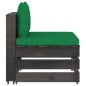 vidaXL Set Salotto da Giardino 4pz con Cuscini Legno Impregnato Grigio vidaXL Set Salotto da Giardino 4pz con Cuscini Legno Impregnato Grigio