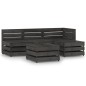 vidaXL Set Salotto da Giardino 5 pz in Legno di Pino Impregnato Grigio vidaXL Set Salotto da Giardino 5 pz in Legno di Pino Impregnato Grigio