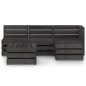 vidaXL Set Salotto da Giardino 5 pz in Legno di Pino Impregnato Grigio vidaXL Set Salotto da Giardino 5 pz in Legno di Pino Impregnato Grigio