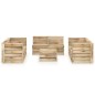 vidaXL Set Salotto da Giardino 9 pz in Legno di Pino Impregnato Verde vidaXL Set Salotto da Giardino 9 pz in Legno di Pino Impregnato Verde