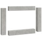 Set Mobili Porta TV 8pz Grigio Cemento in Legno Multistrato Set Mobili Porta TV 8pz Grigio Cemento in Legno Multistrato