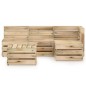 vidaXL Set Salotto da Giardino 5 pz in Legno di Pino Impregnato Verde vidaXL Set Salotto da Giardino 5 pz in Legno di Pino Impregnato Verde