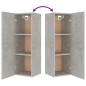 Set Mobili Porta TV 8pz Grigio Cemento in Legno Multistrato Set Mobili Porta TV 8pz Grigio Cemento in Legno Multistrato