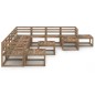 vidaXL Set Salotto da Giardino 12 pz Legno di Pino Impregnato Marrone vidaXL Set Salotto da Giardino 12 pz Legno di Pino Impregnato Marrone