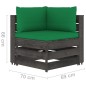 vidaXL Set Salotto Giardino con Cuscini 12 pz Legno Impregnato Grigio