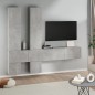 Mobile Porta TV a Parete Grigio Cemento in Legno Multistrato Mobile Porta TV a Parete Grigio Cemento in Legno Multistrato