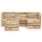 vidaXL Set Salotto da Giardino 5 pz in Legno di Pino Impregnato Verde vidaXL Set Salotto da Giardino 5 pz in Legno di Pino Impregnato Verde
