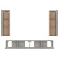 Set di Mobili Porta TV 4 pz Grigio Cemento in Legno Multistrato Set di Mobili Porta TV 4 pz Grigio Cemento in Legno Multistrato