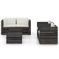 vidaXL Set Salotto da Giardino 6pz con Cuscini Legno Impregnato Grigio