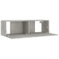 Set di Mobili Porta TV 4 pz Grigio Cemento in Legno Multistrato Set di Mobili Porta TV 4 pz Grigio Cemento in Legno Multistrato