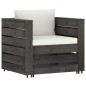 vidaXL Set Salotto da Giardino 6pz con Cuscini Legno Impregnato Grigio