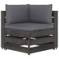 vidaXL Set Salotto da Giardino 4pz con Cuscini Legno Impregnato Grigio vidaXL Set Salotto da Giardino 4pz con Cuscini Legno Impregnato Grigio