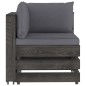 vidaXL Set Salotto da Giardino 4pz con Cuscini Legno Impregnato Grigio vidaXL Set Salotto da Giardino 4pz con Cuscini Legno Impregnato Grigio