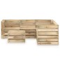 vidaXL Set Salotto da Giardino 6 pz in Legno di Pino Impregnato Verde vidaXL Set Salotto da Giardino 6 pz in Legno di Pino Impregnato Verde