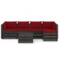 vidaXL Set Salotto da Giardino 6pz con Cuscini Legno Impregnato Grigio
