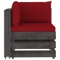 vidaXL Set Salotto da Giardino 6pz con Cuscini Legno Impregnato Grigio