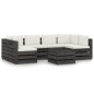 vidaXL Set Salotto da Giardino con Cuscini 7pz Legno Impregnato Grigio vidaXL Set Salotto da Giardino con Cuscini 7pz Legno Impregnato Grigio