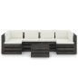 vidaXL Set Salotto da Giardino con Cuscini 7pz Legno Impregnato Grigio vidaXL Set Salotto da Giardino con Cuscini 7pz Legno Impregnato Grigio