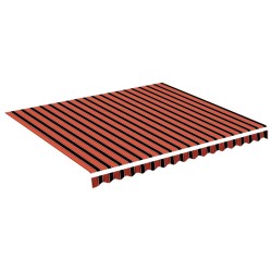 vidaXL Tessuto di Ricambio Tenda da Sole Arancione e Marrone 4x3,5 m