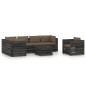 vidaXL Set Salotto da Giardino con Cuscini 7pz Legno Impregnato Grigio vidaXL Set Salotto da Giardino con Cuscini 7pz Legno Impregnato Grigio