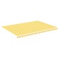 Tessuto di Ricambio per Tenda da Sole Giallo e Bianco 5x3,5 m Tessuto di Ricambio per Tenda da Sole Giallo e Bianco 5x3,5 m