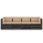 vidaXL Divano da Giardino 4 Posti con Cuscini Legno Impregnato Grigio vidaXL Divano da Giardino 4 Posti con Cuscini Legno Impregnato Grigio