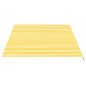 Tessuto di Ricambio per Tenda da Sole Giallo e Bianco 5x3,5 m Tessuto di Ricambio per Tenda da Sole Giallo e Bianco 5x3,5 m