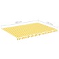 Tessuto di Ricambio per Tenda da Sole Giallo e Bianco 5x3,5 m Tessuto di Ricambio per Tenda da Sole Giallo e Bianco 5x3,5 m