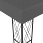 vidaXL Gazebo con Stringa di Luci LED 3x3 m in Tessuto Antracite vidaXL Gazebo con Stringa di Luci LED 3x3 m in Tessuto Antracite