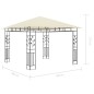 vidaXL Gazebo con Zanzariera e Luci LED 3x3x2,73 m Crema vidaXL Gazebo con Zanzariera e Luci LED 3x3x2,73 m Crema