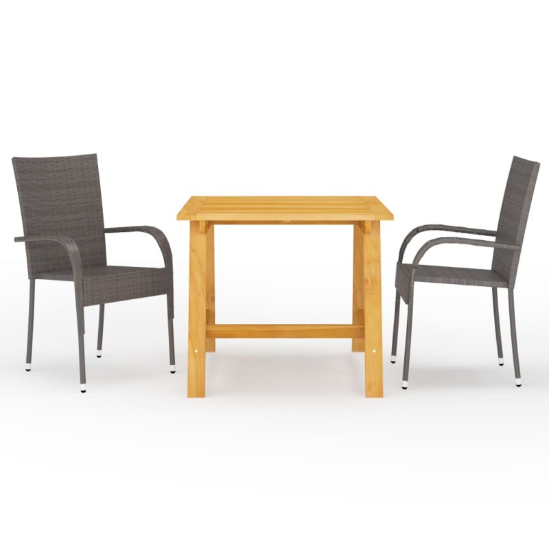 vidaXL Set Mobili da Pranzo per Giardino 9 pz Marrone vidaXL Set Mobili da Pranzo per Giardino 9 pz Marrone
