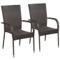 vidaXL Set Mobili da Pranzo per Giardino 9 pz Marrone vidaXL Set Mobili da Pranzo per Giardino 9 pz Marrone