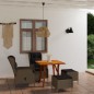 vidaXL Set Mobili da Pranzo per Giardino 5 pz Marrone vidaXL Set Mobili da Pranzo per Giardino 5 pz Marrone