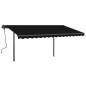 vidaXL Tenda Automatica con Sensore Vento e LED 4,5x3,5 m Antracite vidaXL Tenda Automatica con Sensore Vento e LED 4,5x3,5 m Antracite