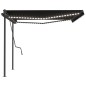 vidaXL Tenda Automatica con Sensore Vento e LED 4,5x3,5 m Antracite vidaXL Tenda Automatica con Sensore Vento e LED 4,5x3,5 m Antracite