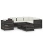 vidaXL Set Divani da Giardino con Cuscini 8pz Legno Impregnato Grigio