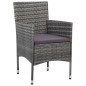 vidaXL Set Mobili da Pranzo per Giardino 7 pz in Polyrattan Grigio vidaXL Set Mobili da Pranzo per Giardino 7 pz in Polyrattan Grigio