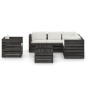 vidaXL Set Divani da Giardino con Cuscini 8pz Legno Impregnato Grigio