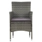 vidaXL Set Mobili da Pranzo per Giardino 7 pz in Polyrattan Grigio vidaXL Set Mobili da Pranzo per Giardino 7 pz in Polyrattan Grigio
