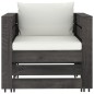 vidaXL Set Divani da Giardino con Cuscini 8pz Legno Impregnato Grigio