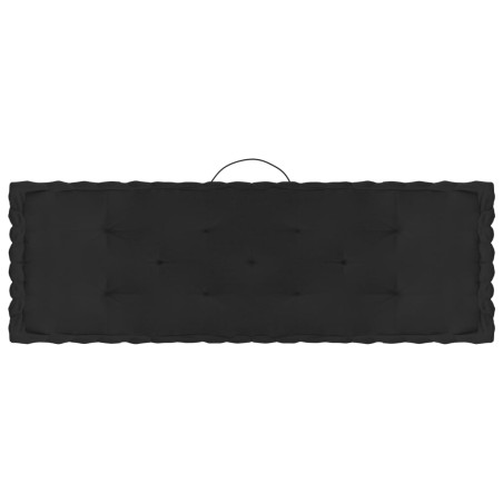 vidaXL Cuscini per Pallet e Pavimento 4 pz Nero in Cotone 