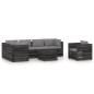 vidaXL Set Salotto da Giardino con Cuscini 7pz Legno Impregnato Grigio vidaXL Set Salotto da Giardino con Cuscini 7pz Legno Impregnato Grigio
