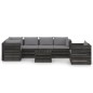 vidaXL Set Salotto da Giardino con Cuscini 7pz Legno Impregnato Grigio vidaXL Set Salotto da Giardino con Cuscini 7pz Legno Impregnato Grigio