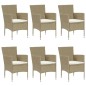 vidaXL Set Mobili da Pranzo per Giardino 7 pz in Polyrattan Beige vidaXL Set Mobili da Pranzo per Giardino 7 pz in Polyrattan Beige