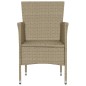 vidaXL Set Mobili da Pranzo per Giardino 7 pz in Polyrattan Beige vidaXL Set Mobili da Pranzo per Giardino 7 pz in Polyrattan Beige
