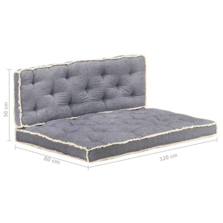vidaXL Set Cuscini per Divano in Pallet 2 pz Blu