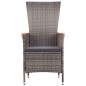vidaXL Set Mobili da Pranzo per Giardino 7 pz in Polyrattan Grigio vidaXL Set Mobili da Pranzo per Giardino 7 pz in Polyrattan Grigio