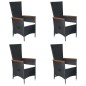 vidaXL Set Mobili da Pranzo per Giardino 7 pz in Polyrattan Nero vidaXL Set Mobili da Pranzo per Giardino 7 pz in Polyrattan Nero